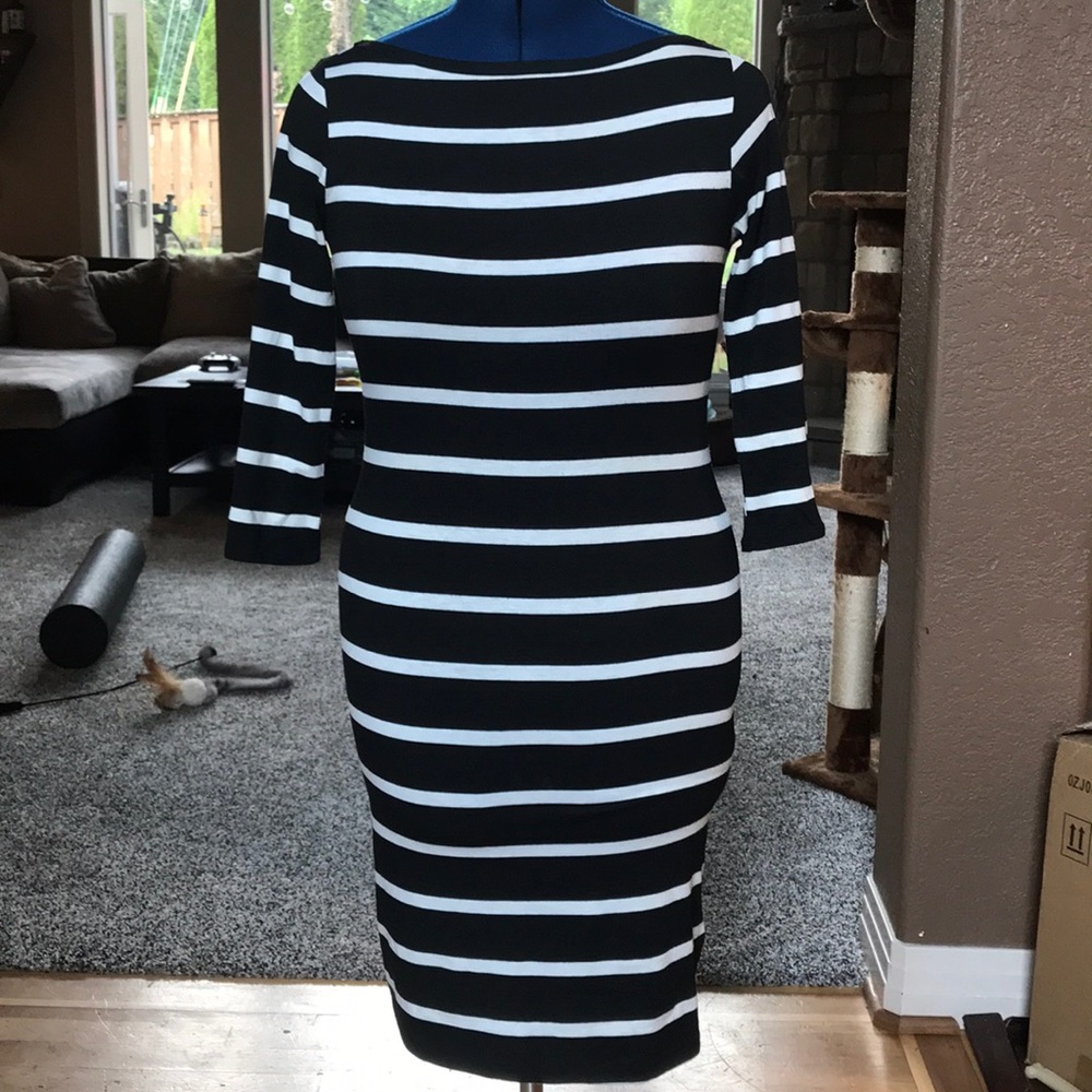 Black and white striped half sleeved lulus